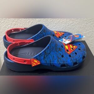 CROCS Mens Superman Blue and Red Superhero Clogs